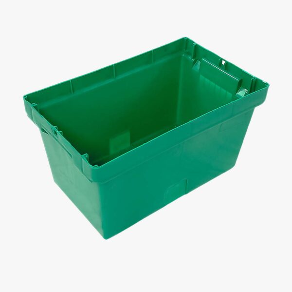 Cajas plastico con tapa para droguerias verde