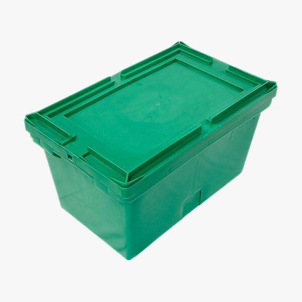 Cajas plastico con tapa para droguerias verdes industriales